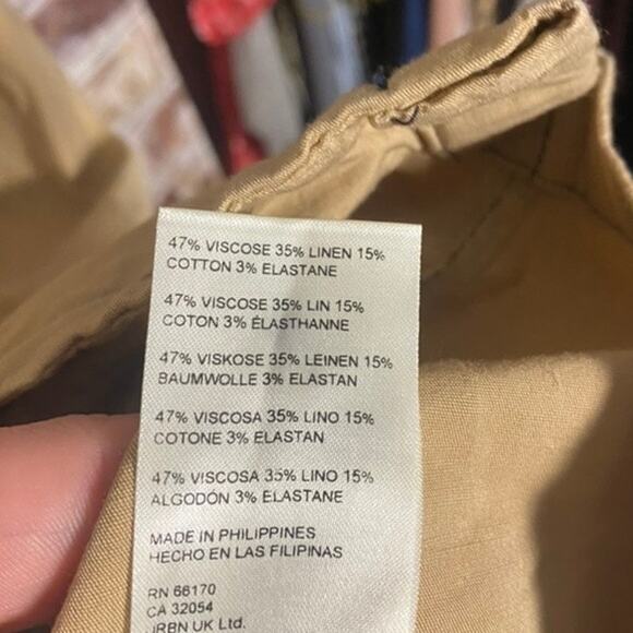 By Anthropologie Sleeveless Midi Linen + Cotton Blend Button Down Shirt Dress - Picture 11 of 14